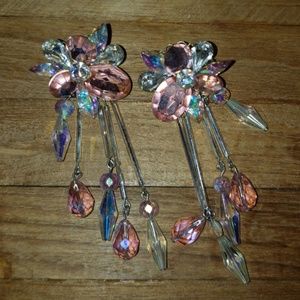Eva K Designs floral rhinestone earrings
